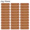 30Pcs Handmade PU Leather Tags with Love Heart Sew on Labels Embellishment Knitting Accessories for DIY Crafts Sewing Labels