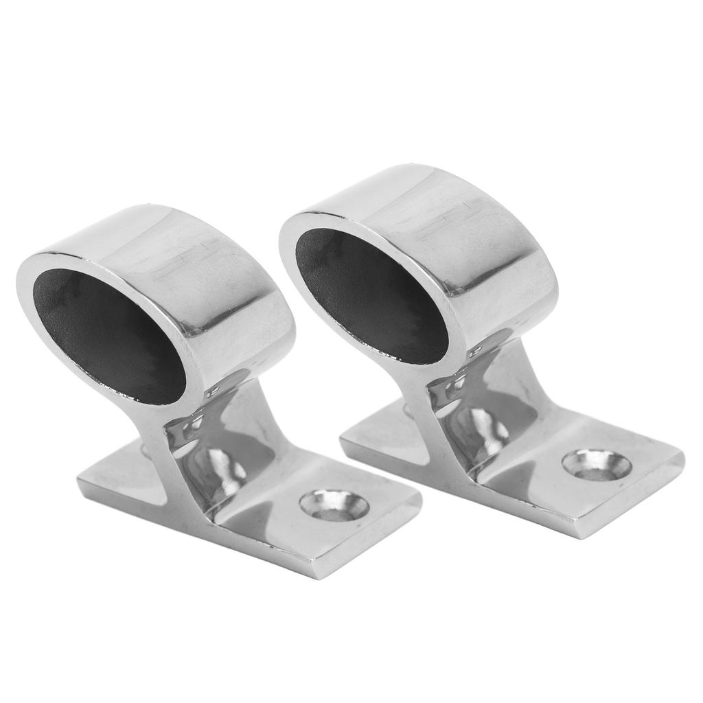 2PCS Stanchion Hand Rail Fitting 316 Stainless Steel Mirror Polishing Rustproof for Boat Yacht Marine 22mm 7 8in