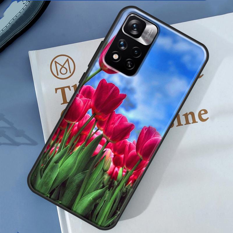 Tulips Flower Case For Xiaomi Redmi Note 14 13 11 9 10 12 Pro 9S 10S 11S 12S Redmi 10C 12C 13C 14C Cover