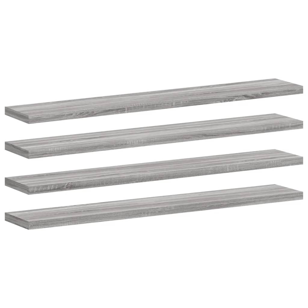 Wall Shelves 4 pcs Grey Sonoma 60 x 10 x 1.5 cm engineered wood