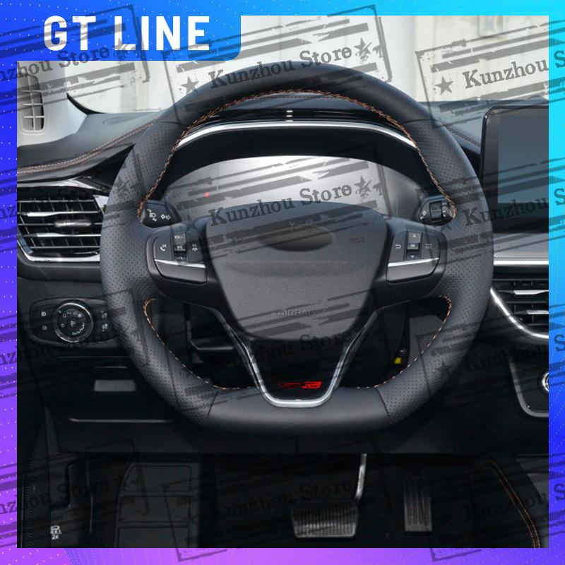 1x For GT Line Kia Sorento Ceed Picanto Sportage Stinger Niro Rio Car Steering Wheel Badge Zinc Alloy Car Interior Emblem Decal