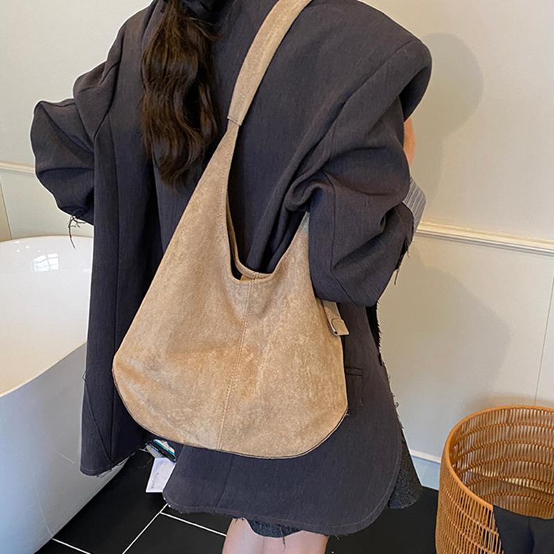 Women's High Capacity Pu Leather Shoulder Bag Winter New Fashion Retro Hobo Bag Luxury Brand Designer Handbags