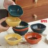 6pcs 4 Inch Square Sauce Dishes Wheat Straw Condiment Plates for Hot Pot BBQ Soy Sauce Vinegar Dipping