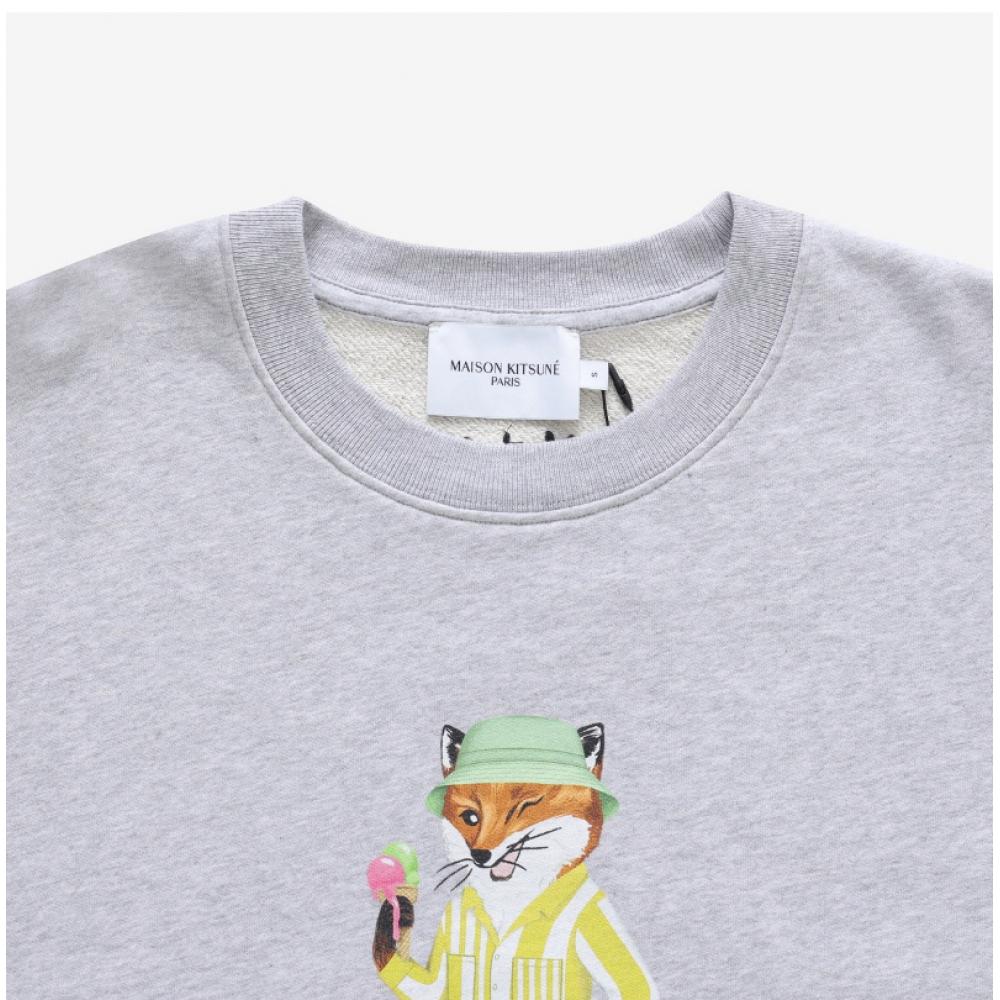 MaiSon KitSune Km00331km0001 H120 Olympia Le Tang DreSSed Fox Print Men S SweatShirt