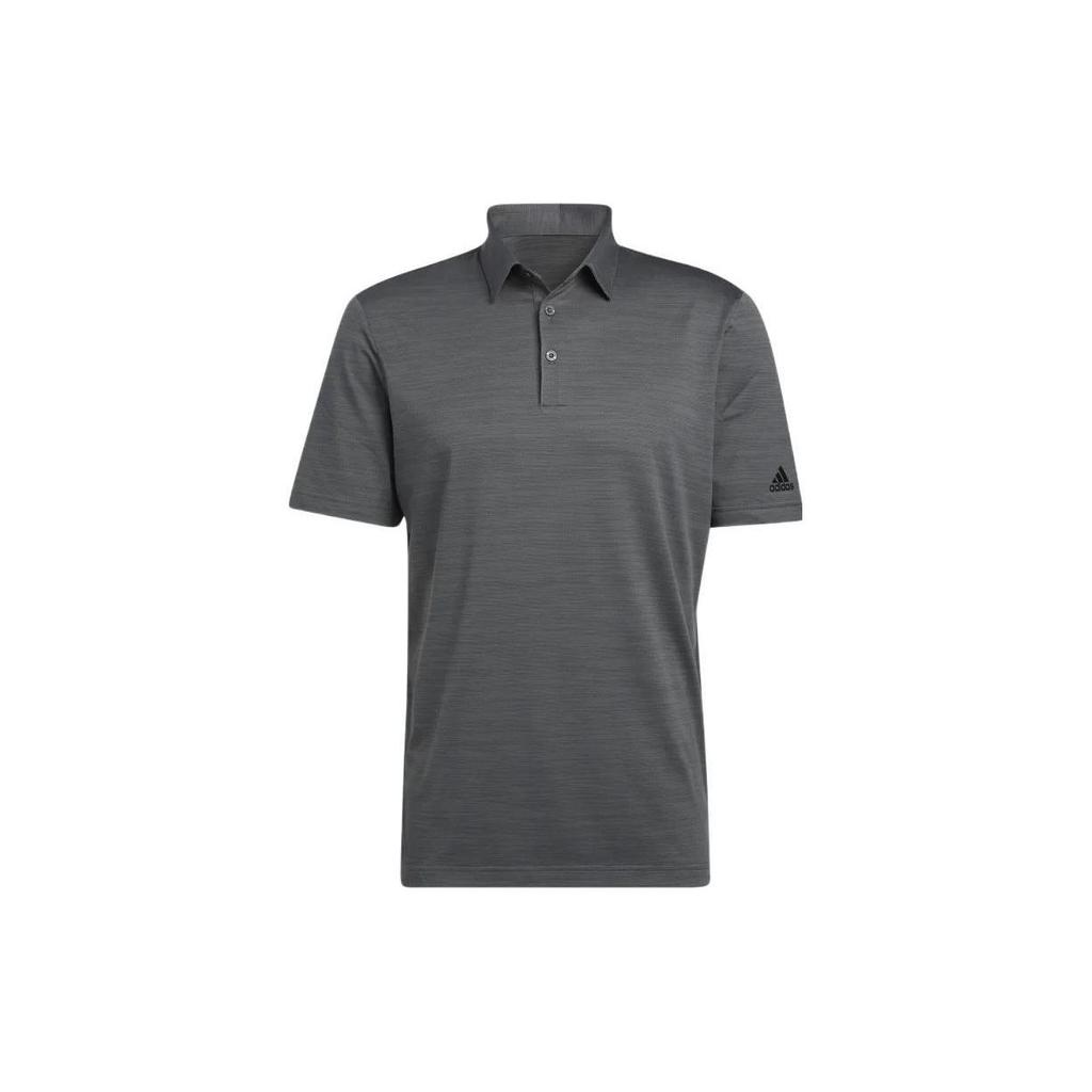 Adidas Solid Logo Micro-Flag Golf Polo Shirt Men Tops Dark-Grey HA9158