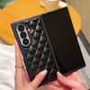 Fashion Diamond Pattern Phone Case For Samsung Galaxy Z Fold 7 6 5 5G Solid Color PC Protective Back Fold7 Cover Shell