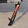 Universal Motorcycle Kickstand, CNC Aluminum Alloy Adjustable Tripod Holder Foot Side Support Stand, Parking Kickstand For Motor Scooter Motorbike