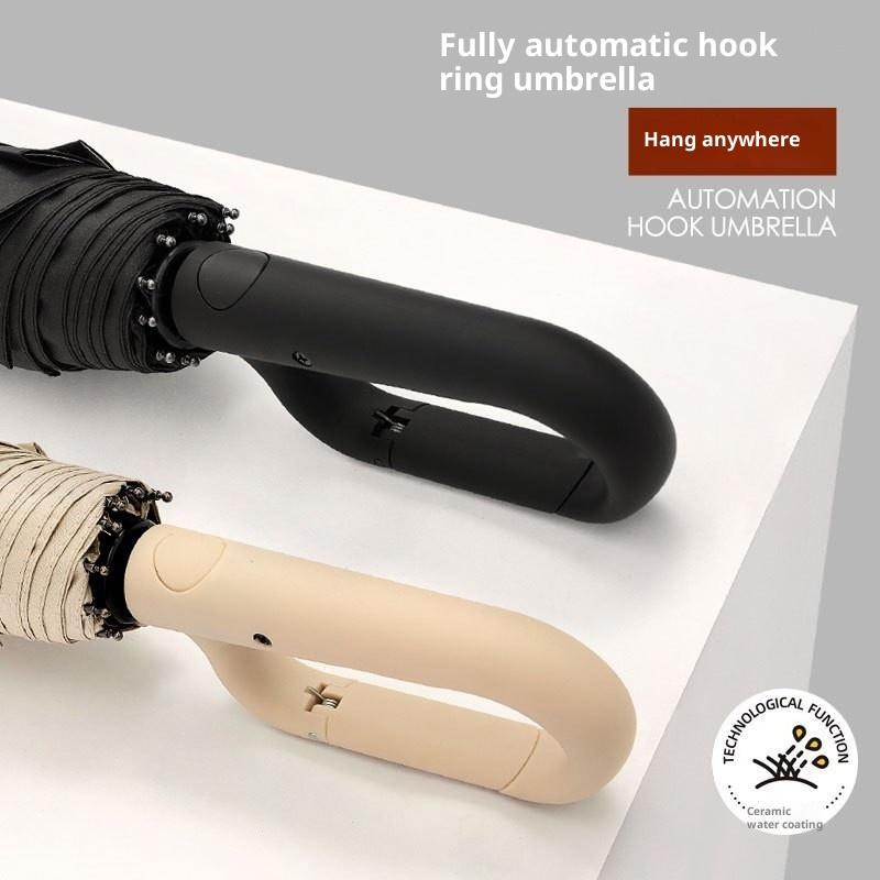 Fully Automatic Folding Umbrella Advanced Feeling Sunshine And Dual-Purpose Parasol Extra Large Thickening Reinforcement
