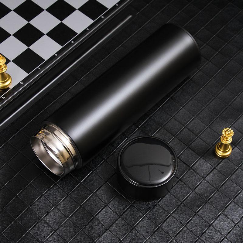 Smart 304 Stainless Steel Thermos Cup Touch Temperature Display Vacuum Straight Body Cup Business Office Double Layer Gift Cup