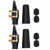 2 Sets Black And Golden Alto Saxophone Mouthpiece  For Alto Saxophone Beginners