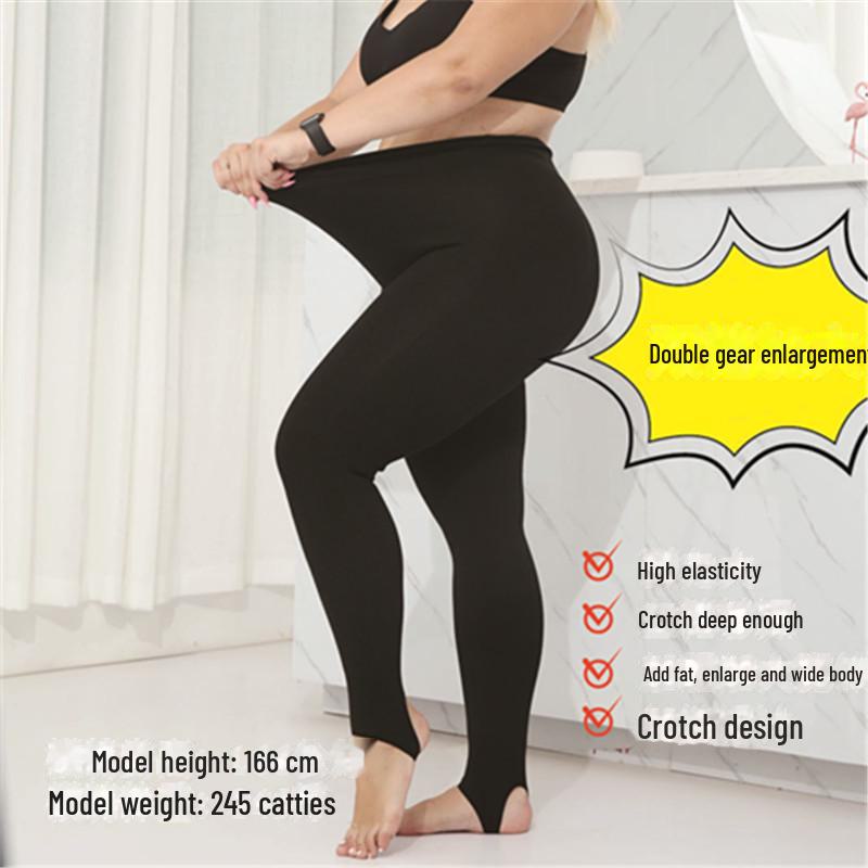 

Женские зимние леггинсы из плотного хлопка и кашемира — большие размеры, теплые цельные брюки для северо-восточного, европейского и американского рынков 500g (65-130kg) Front and Back Seam