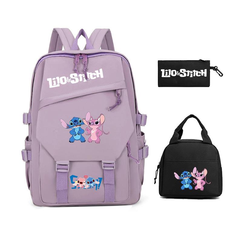 Peripheral Schoolbag Three-Piece Set, Primary And Secondary School Students Backpack, Children'S Lunch Bag, Pencil Bag