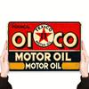 Vintage Texaco Motor Oil Metal Wall Art Sign  Retro Red  Yellow Distressed Design Easy To Hang Durable Iron Decor for Home