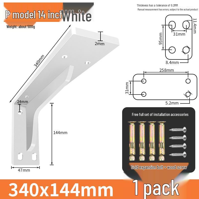 Staffa di Supporto Triangolare Robusta da Parete per Scrivania, Mobile TV e Scaffalature.