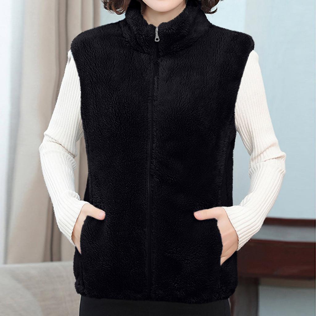 Women's Fashion /Winter Double,Face Fleece Thickened And Fluff Warm Vest