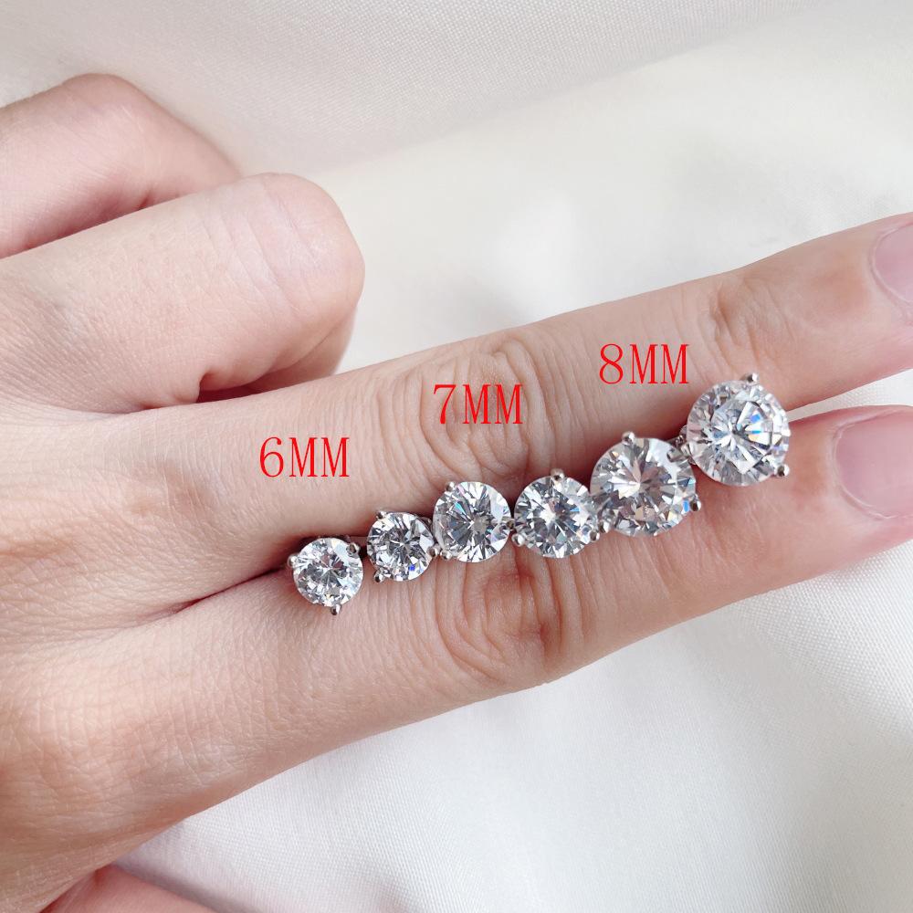 

Танциз стерлингового серебра 925 пробы циркон серьги серьги-капли для женщин подарки на свадьбу 6mm серебряный