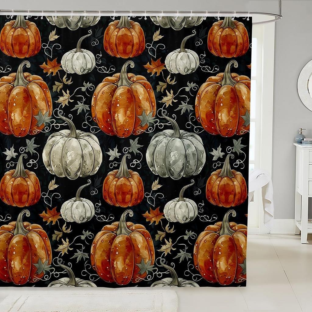 Black Cat Shower Curtain Pet Cats Bathroom Accessories Kitten Cute Halloween Gothic Kids Girls Boys White Black Waterproof Bath