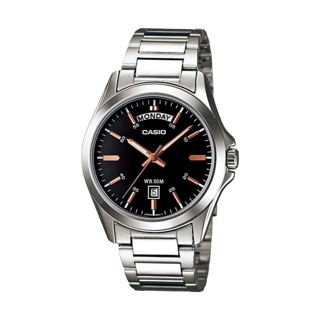 

Аналоговые кварцевые часы Casio MTP-1370D-1A2V MTP1370D-1A2V Мужские часы чёрный