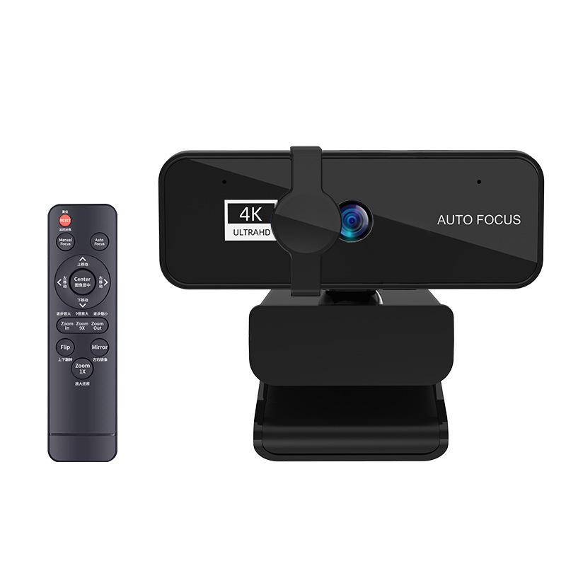 4K USB Webcam with Microphone for Online Classes and Live Streaming (Driver-Free)