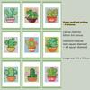 R-Mini002 9pcs Mini Diamond Painting Cactus Canvas Art Printings Custom Mini 5D Diamond Painting Kit