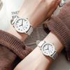 Couple Casual Alloy Quartz Watch Student Temperament Watch, Black Frame Electronic Quartz Watch