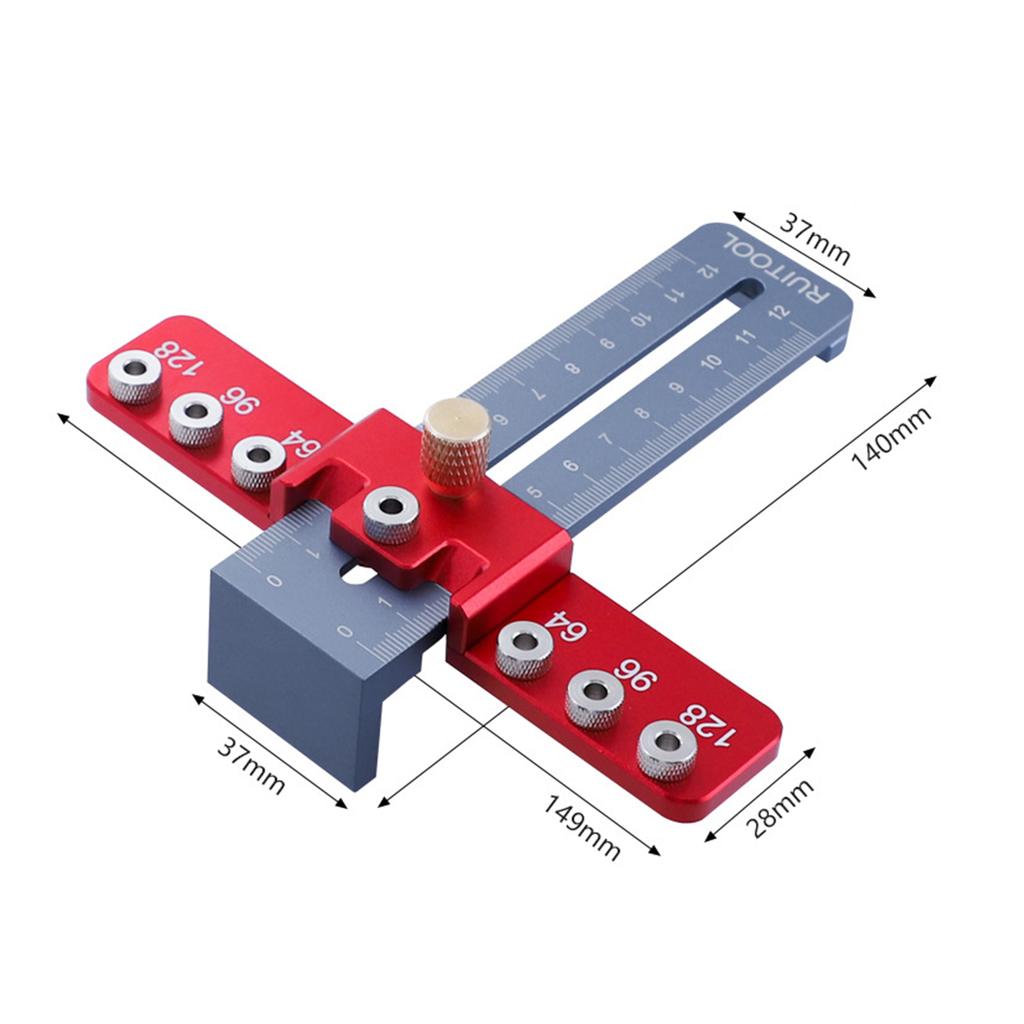 Aluminum Alloy Cabinet Hardware Jig Wood Drilling Tool Set Drill Template Guide for Door and Drawer Handle Installation