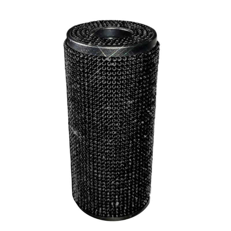 

Elegant Rhinestones Car Tissue Holder Aluminum Paper Towel Case Stylish Crystal Car Tissue Tube for Office & Vehicle Use