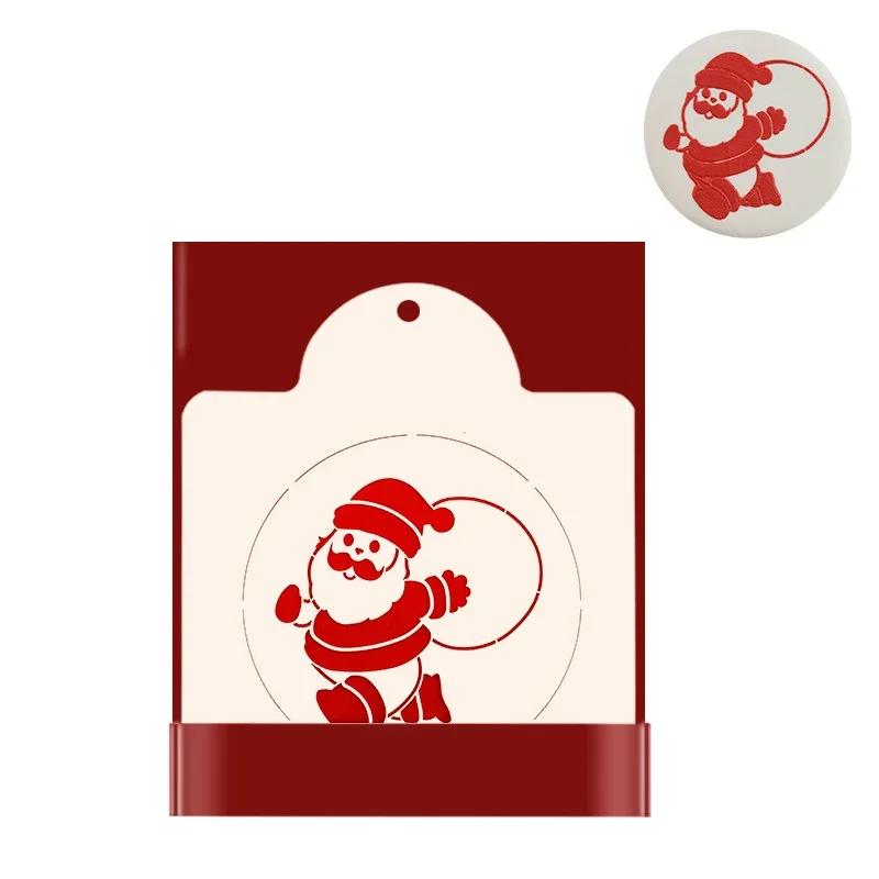 

Santa Claus Snowman Elk Christmas Fondant Cake Stencil Cookie Frosting Printing Template Navidad Party Baking Biscuit Decor Mold