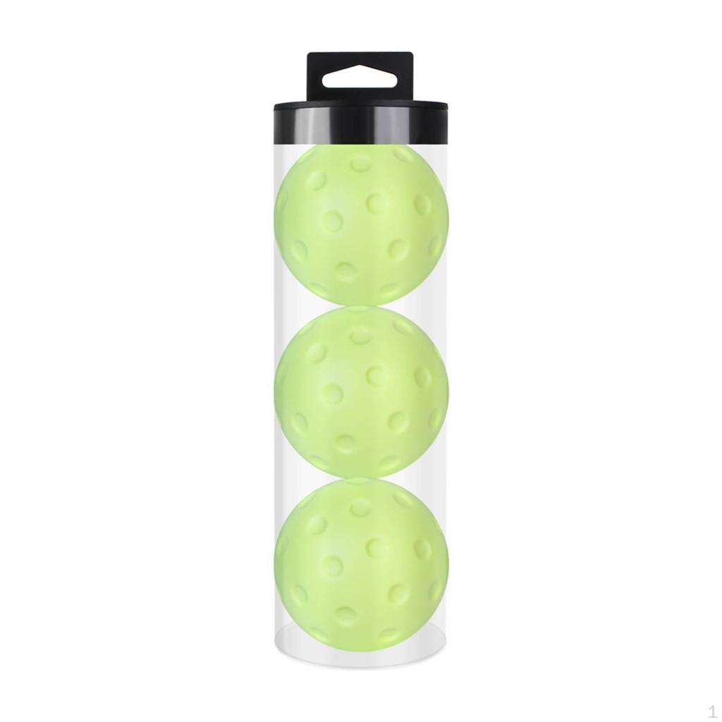 3 Pieces Quiet Foam Pickleball No Noise Ball Portable Storage Tube Indoor Practice