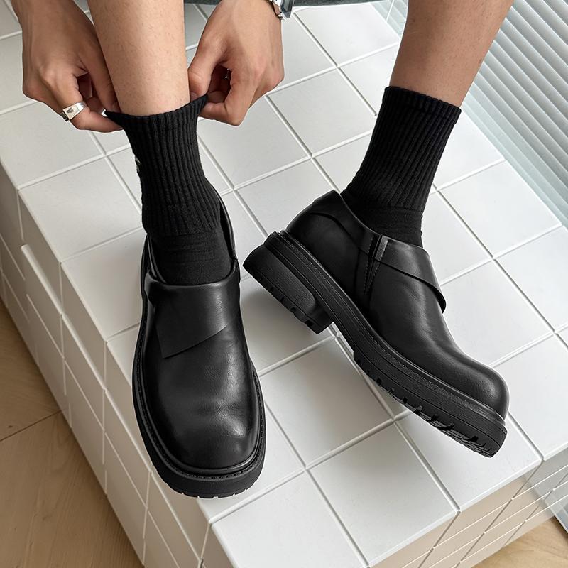 Fashion Black Derby Men's Leather Shoes Luxury Classic Designer Styles 38-46 Fashion Outdoor streetCasual Business Shoes British New