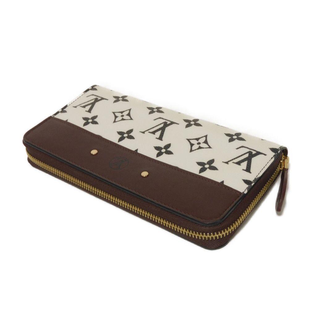 Used LV Circle Bordeaux Zip Around Monogram Wallet (12564, M67234, 7940) In White and Brown, Unisex from Japan AUTHENTIC