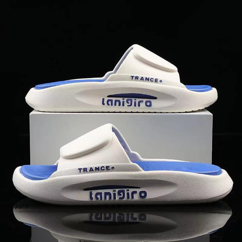 Men's Korean Style Sports Slippers: Summer Outdoor, Non-Slip Thick Sole Sandals for Home and Indoor Use