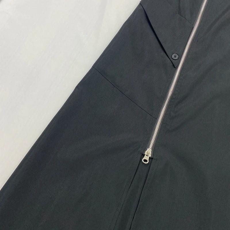 2 Piece Set Women Stylish Solid Round Neck Sleeveless High Waist Vest Slim Top Loose With Pockets Zipper Long Skirt Sets Spring Summer 2024 New