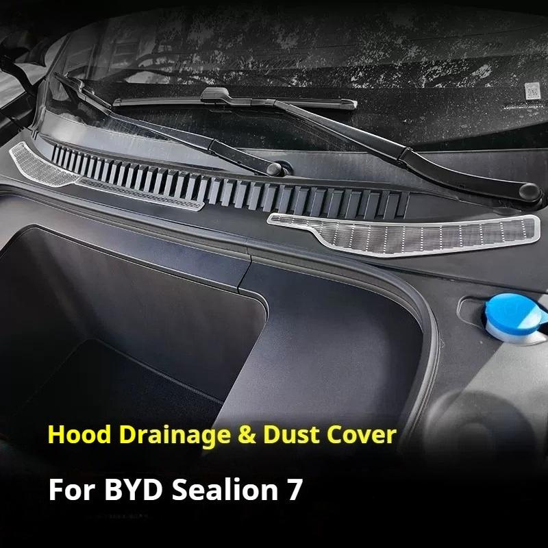 Dust Cover Under Car Seat for BYD Sealion 7 Sea Lion 07 Rear Air Conditioning Vent Protective Cover Stainless Steel Accessories