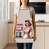 Queen of the Kitchen Apron, Retro Pin-Up Girl Cooking Bib, Vintage Housewife Pattern with Wine Glass, Multiple Sizes Available