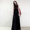 Texture Jacquard Sleeveless V-neck Dress Women's Summer New Popular Beautiful Hepburn Vest Long Skirt