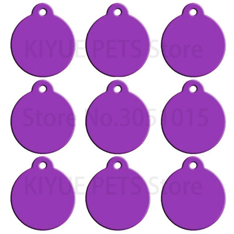Wholesale 20pcs Round Shape Charm Pet Tags DIY Tags Pet Shop Tags Pet Dog Cat Tag Id Aluminum Phone Telephone Supplies Alloy