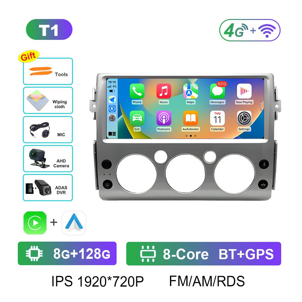 Wireless Carplay GPS Navigation for Toyota FJ Cruiser 2007 2008 2009 2010 2011 - 2013 Bluetooth Cooling Fan Autoradio Head Unit