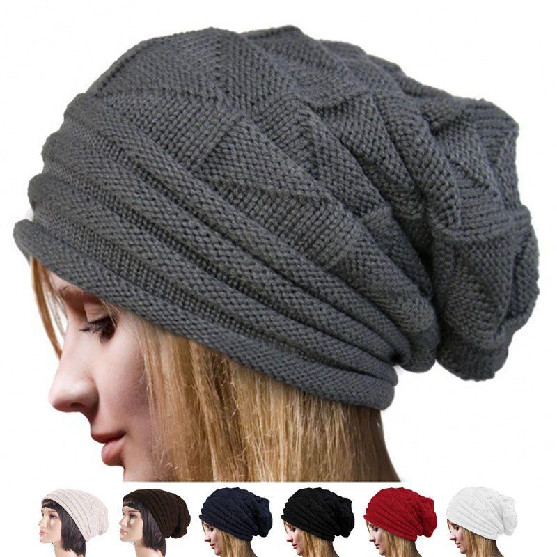 Stylish Oversized Slouch Beanie Cap For Women And Men In Warm Knitted Fabric