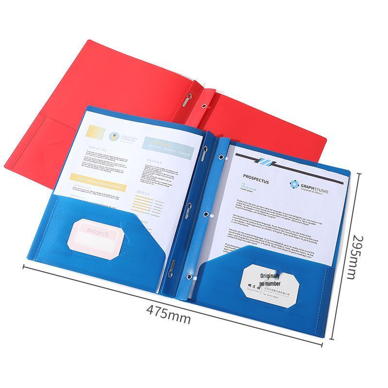 Tadpole Clip Double-Pocket PP Folder - Hot-Selling D-Type American Report File Bag