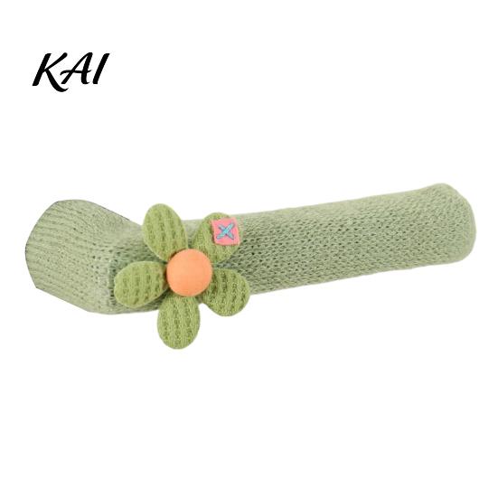 Cozy Home Decor Accessories Knitted Doorknob Covers, Thick Anti?Slip Furniture Feet Protector Sleeves, Door Handle Cute Flower Design Grips Cushion