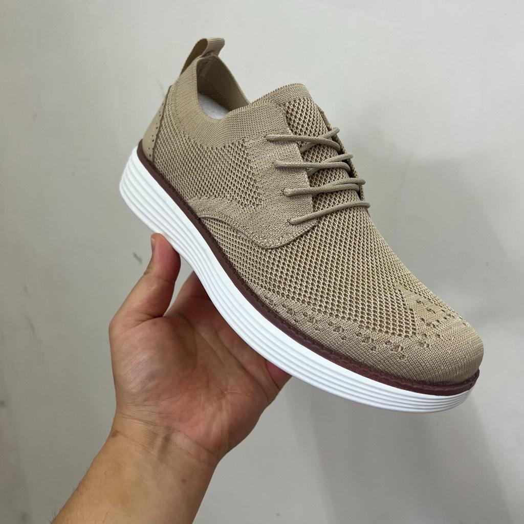 Men's business casual shoes soft sole non-slip breathable lace-up men's shoes driving running to work sports shoes