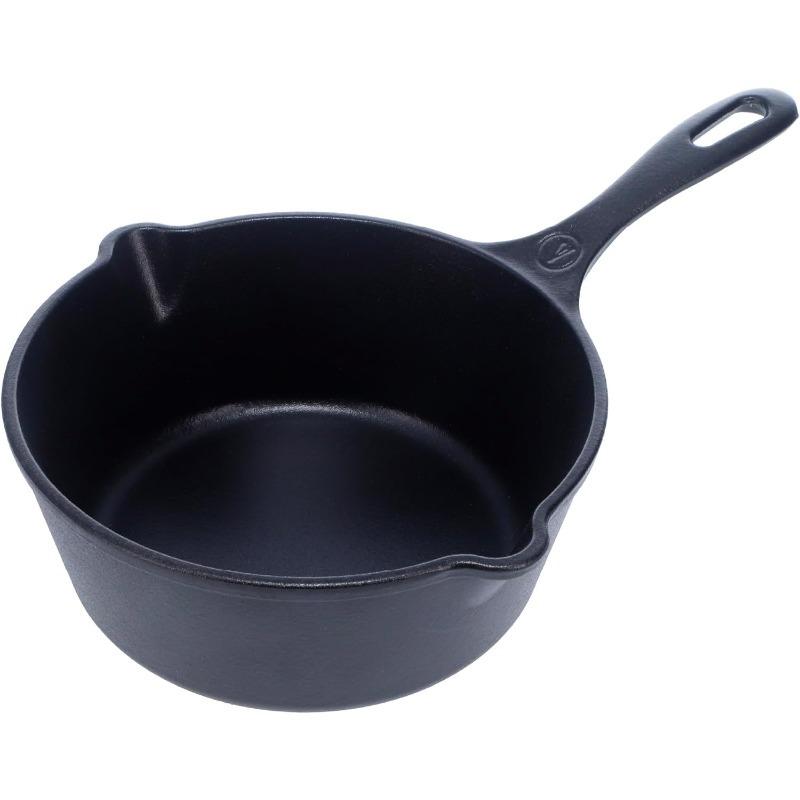 Pentola per Salse e Pentola per Sciogliere in Ghisa Multiuso - Fornetto Olandese Robusto da 3 QT per Cucinare, Cuocere al Forno, Campeggio, Sciogliere Cioccolato/Sapone