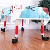 4pcs Long Santa Claus Table Leg Cover Universal Furniture Feet Sleeve  Household