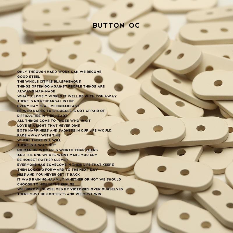 5pcs Oval Two-Eyed Resin Button Down Jacket Coat Rope Button Women's Jacket Double-Sided Nylon Windbreaker Button