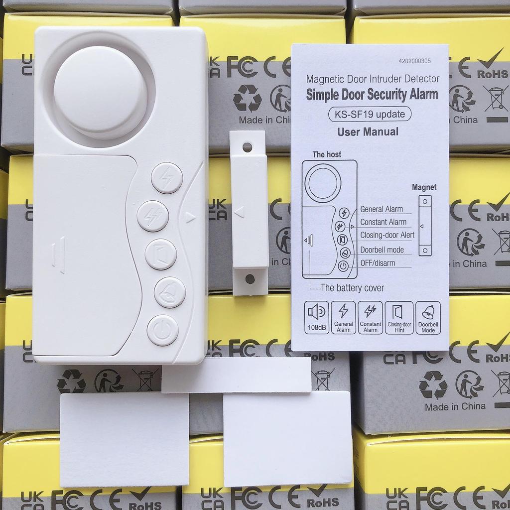 2-Pack Magnetic Door & Window Alarm: Anti-Theft & Open Door Reminder