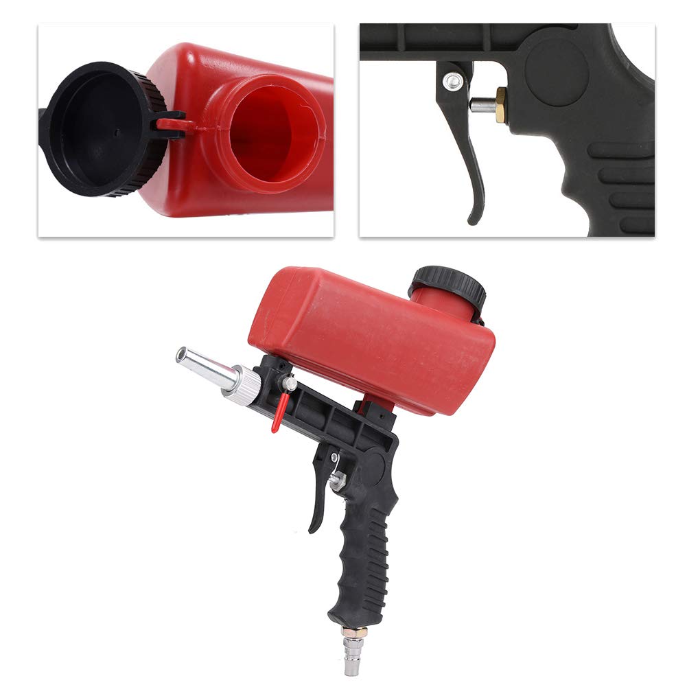 Akozon Pneumatic Sandblasting Handheld Sandblaster Small Blasting 90PSI Gun, Machine, Tool,