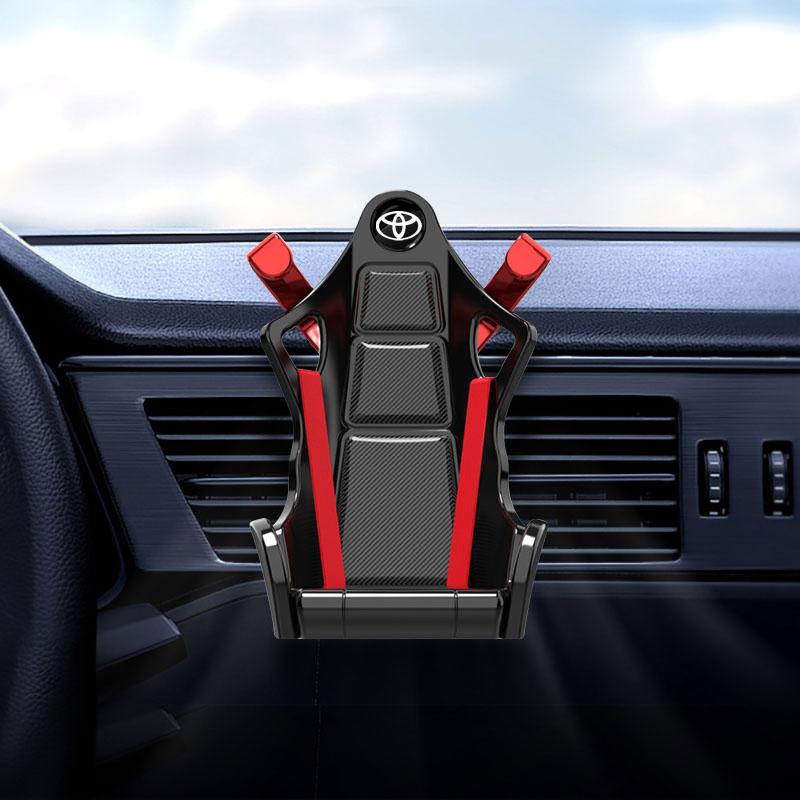 Car Phone Holder Racing Seat Design Mount Stand Suction Cup Smartphone Mobile for Toyota Corolla Prius Yaris Hilux CHR Camry Auris Camry Prius Prado