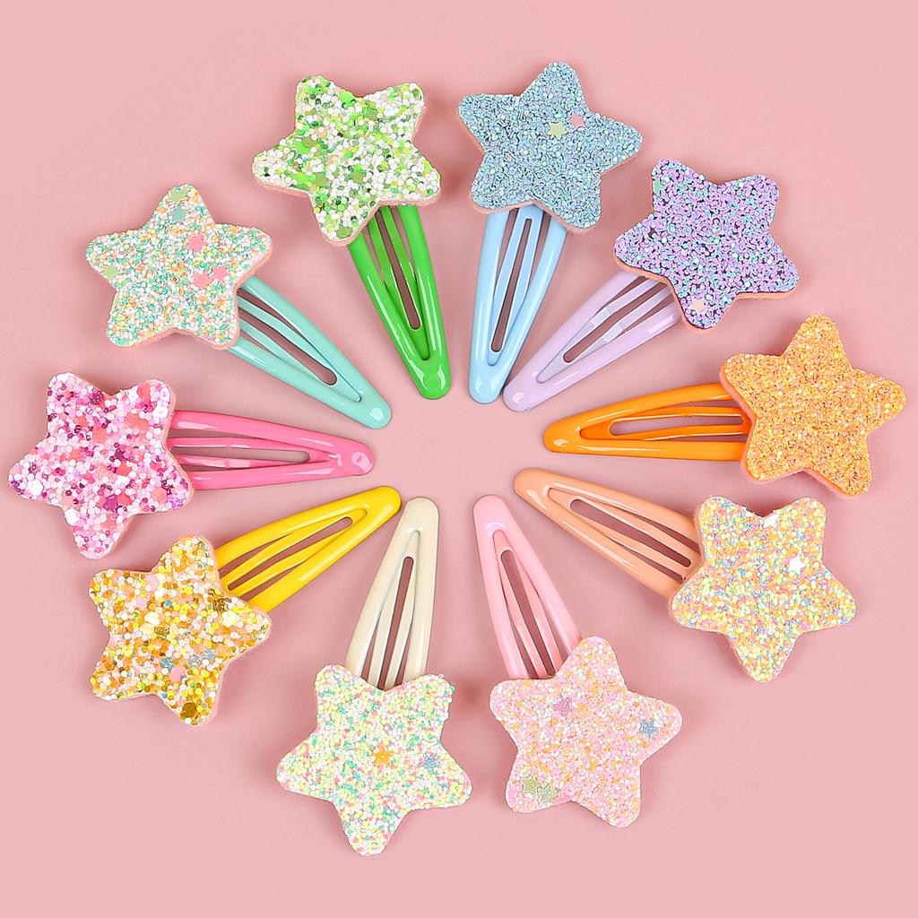10/20pcs Cute Star Hair Clips Girls Candy Colors Hairpin Star Barrette Y2K Styles Hairclip Hair Accessories for Children Kids