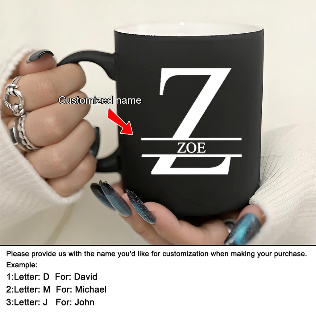 11oz Personalizowany Kubek do Mleka z Czarnym Napisem Dla Kawiarni, Ceramiczny Kubek do Kawy, Kubek do Picia, Filiżanka do Herbaty, Prezenty Świąteczne